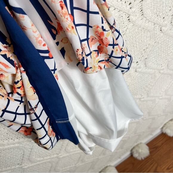 SKIES ARE BLUE | Floral Sleeveless Chiffon Dress White M - Picture 2 of 7